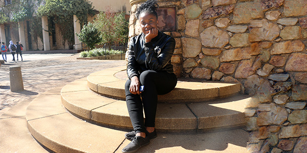 Talent Marange, a second year student is grateful for the support from the Wits Food Bank
